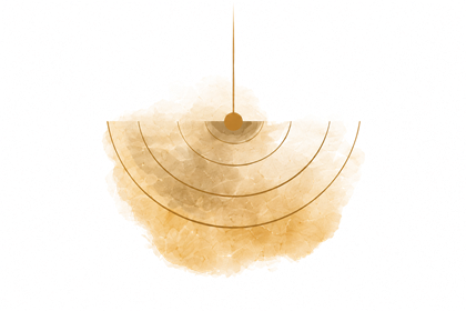 Moderne hanglamp met abstract gouden verfspat effect